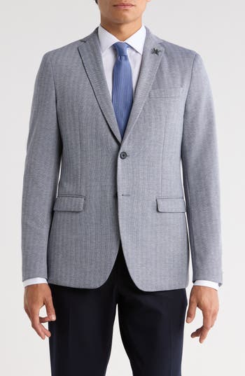 John Varvatos Star Usa Chevron Sport Coat In Blue
