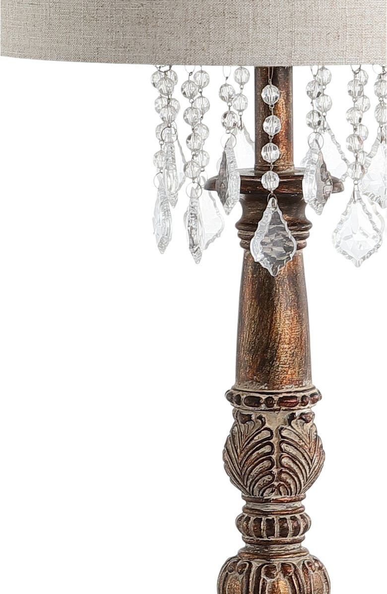 JONATHAN Y Carlisle 33.5" Resin/Acrylic LED Table Lamp, Antique Brown, Alternate, color, Antique Brown