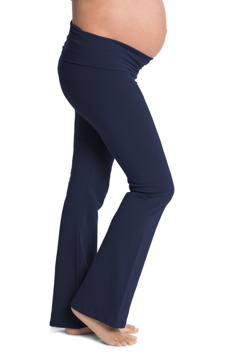 Bun Maternity Cozy Wide Leg Foldover Maternity Pants, Alternate, color, 