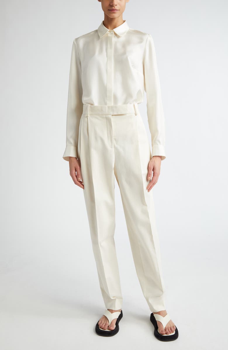 PARTOW Lara Silk Twill Button-Up Shirt, Alternate, color, 