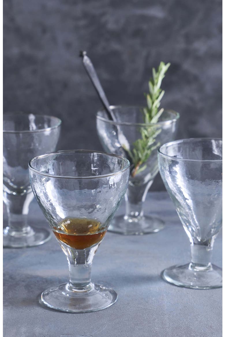 Pebbled Footed Goblets - Set of 4, Alternate, color, Clear