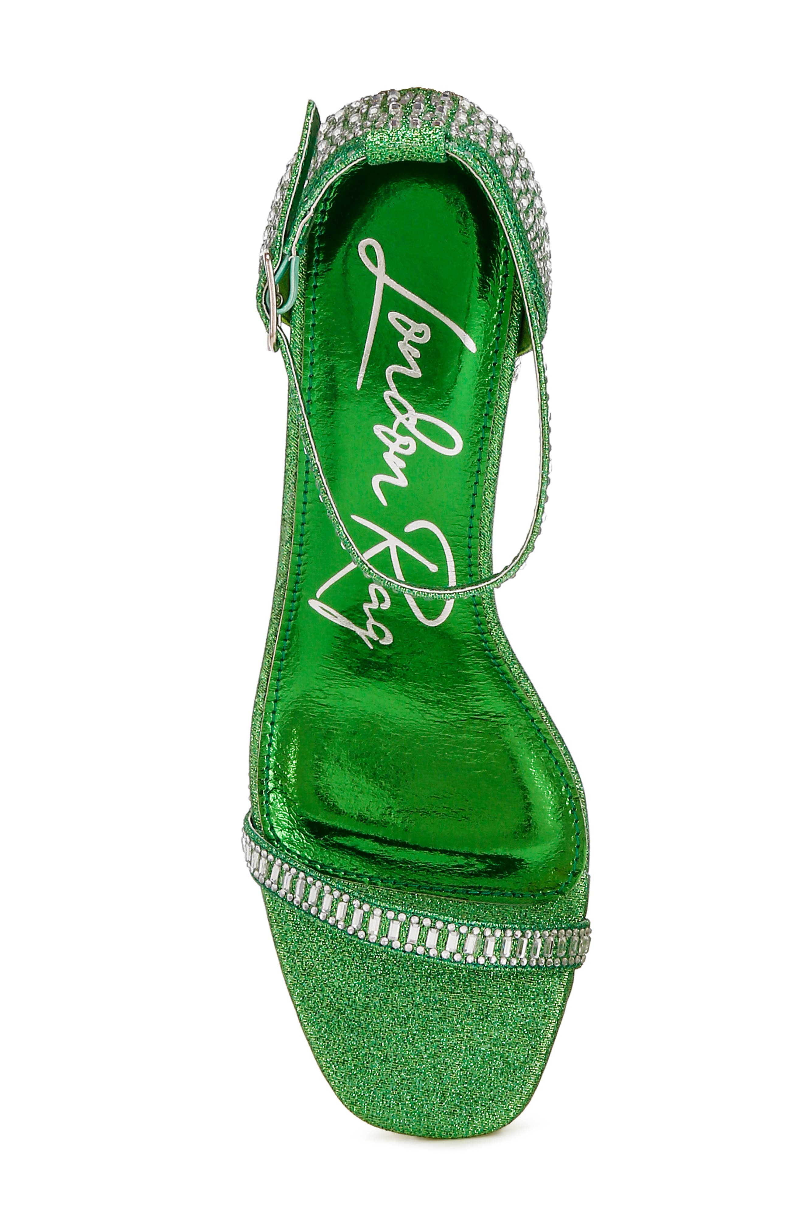 Ronan Crystal Embellished Platform Sandal, Alternate, color, GREEN