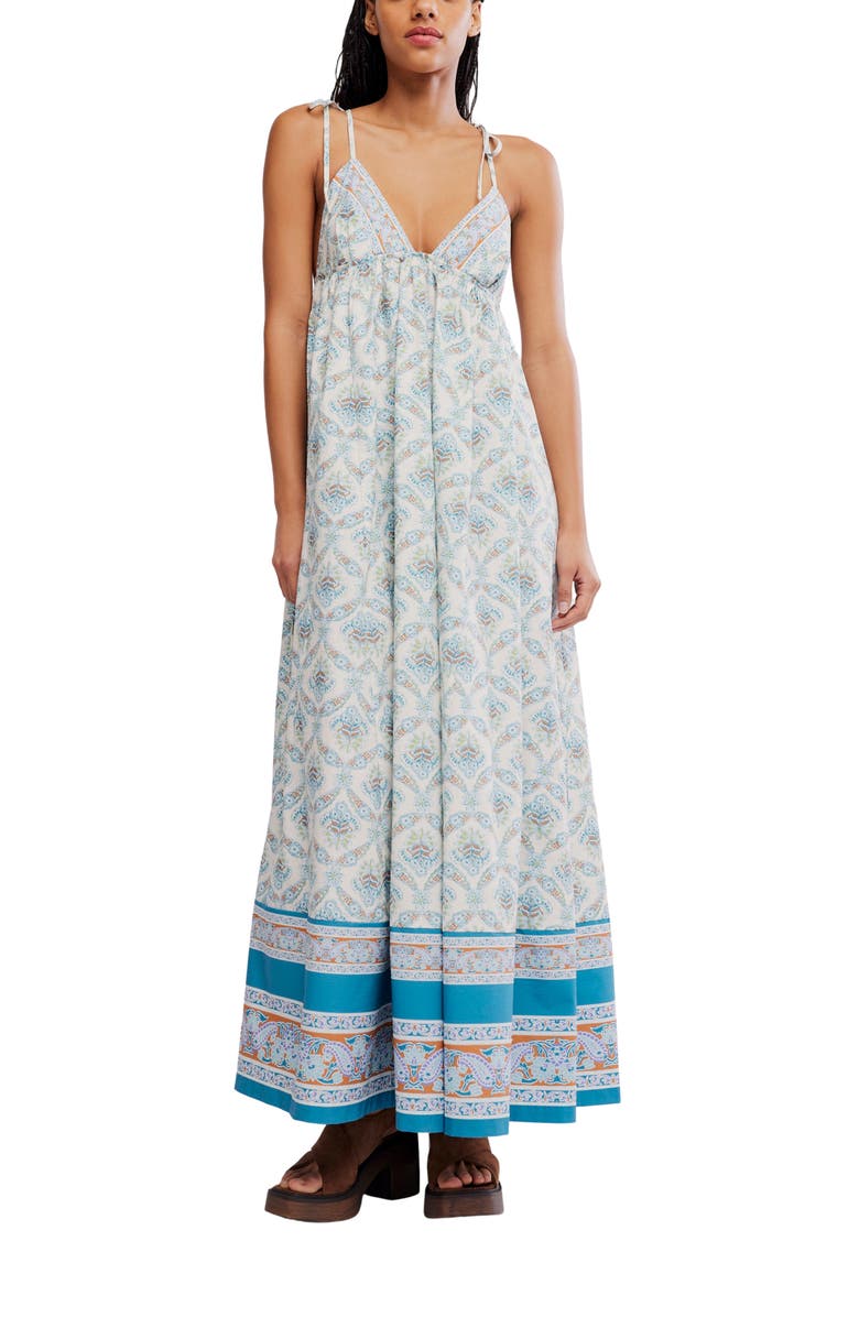 Free People Sorrento Stroll Print Maxi Dress, Main, color, Ivory Combo
