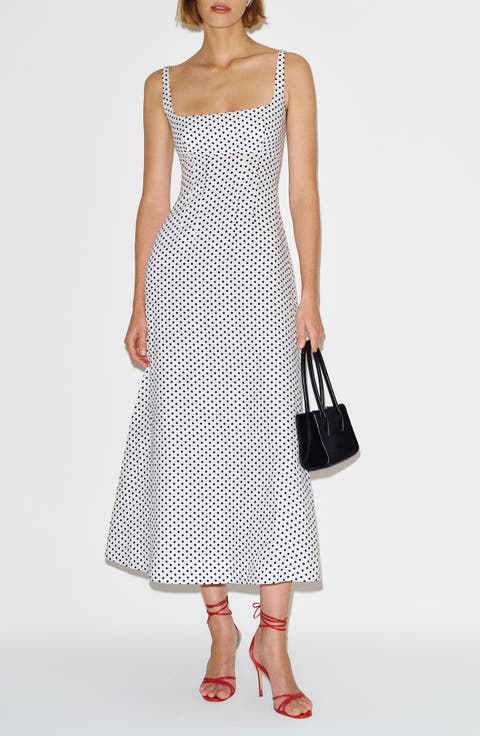 Sabine Polka Dot Linen Dress