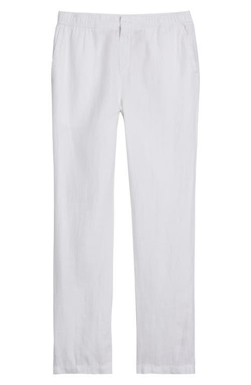 Bugatchi Tristan Drawstring Linen Pants In White