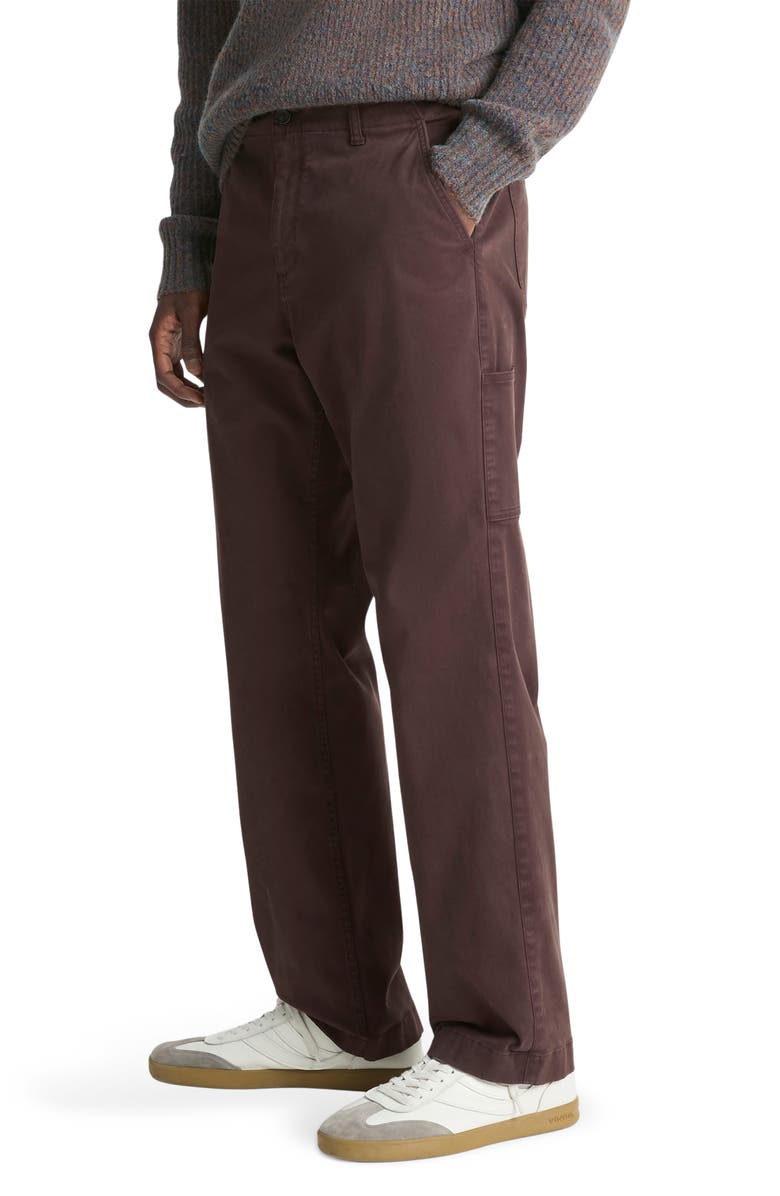 Vince Louie Garment Dye Straight Leg Utility Pants, Alternate, color, Oxblood