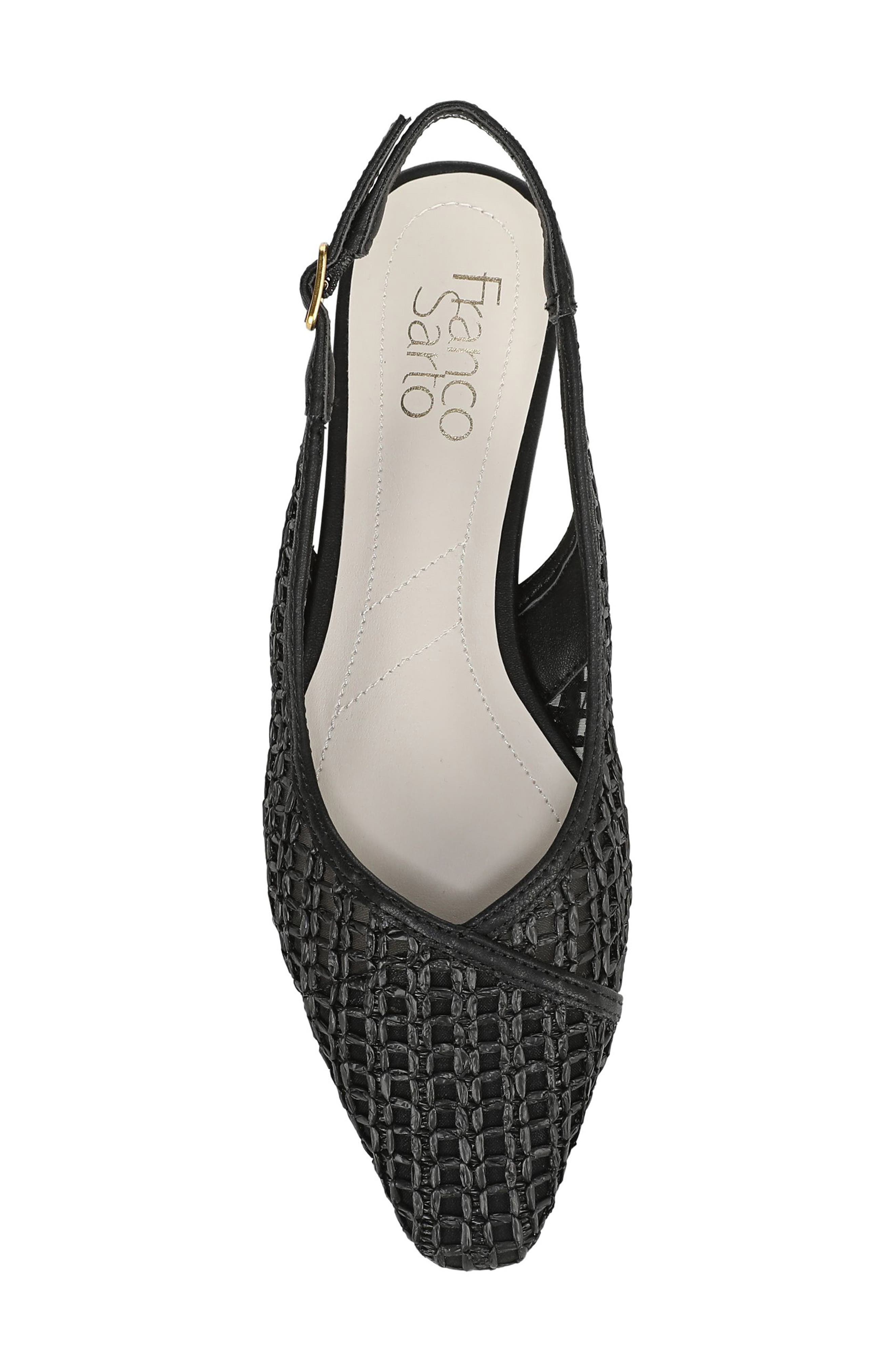 Franco Sarto Raena Slingback Flat, Alternate, color, Black