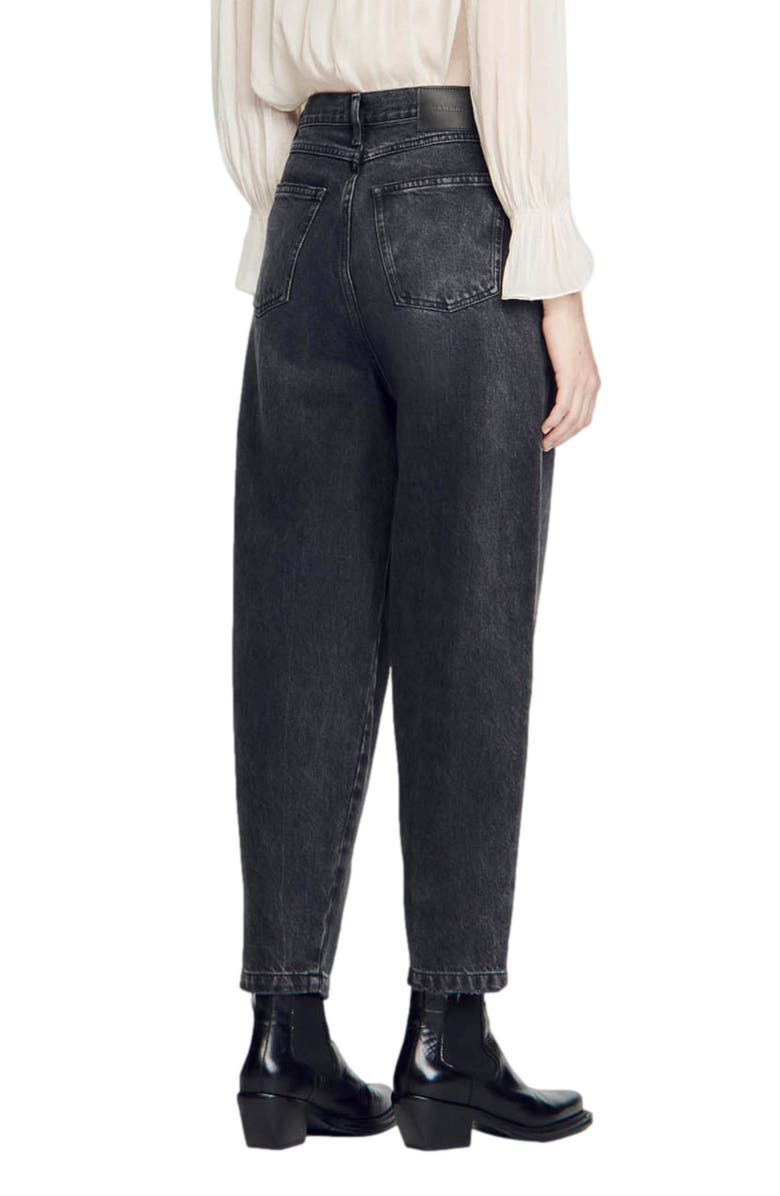 SANDRO Rawy High Waist Tapered Leg Jeans, Alternate, color,