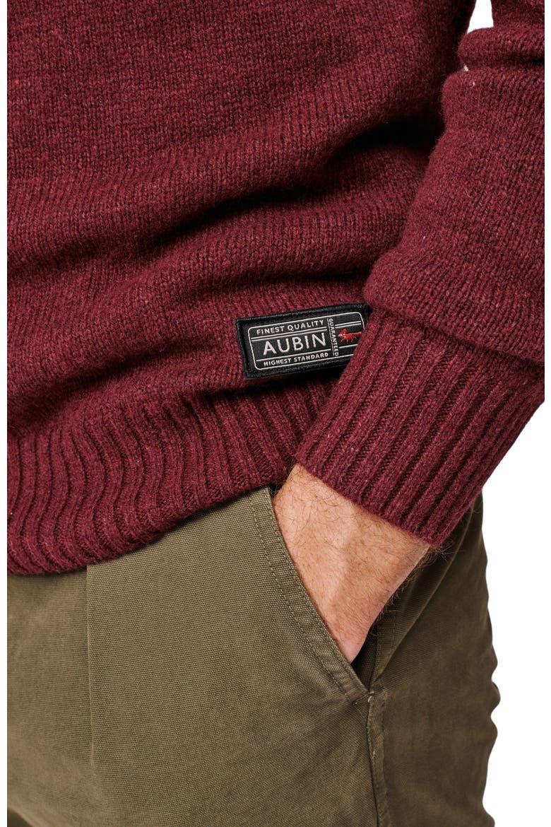 Pelham Zip Neck Sweater, Alternate, color, Port