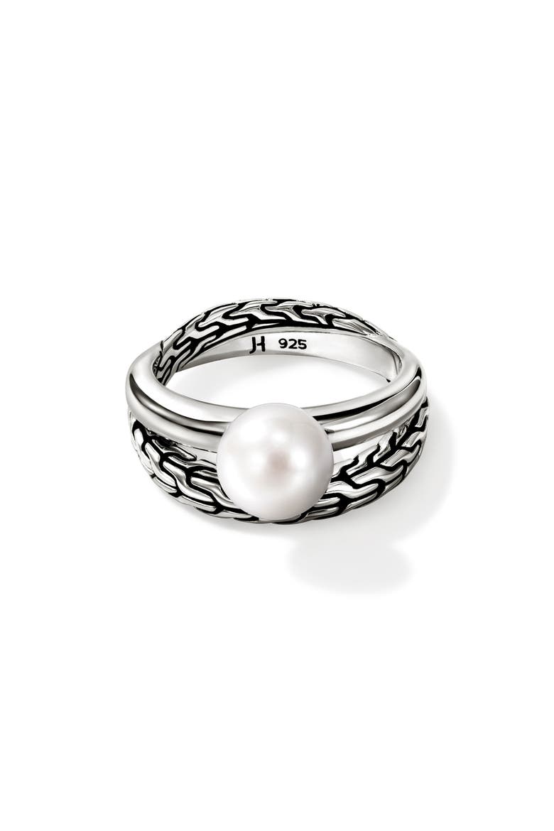 JH Essentials Pearl Ring, Main, color, SILVER/PEARL