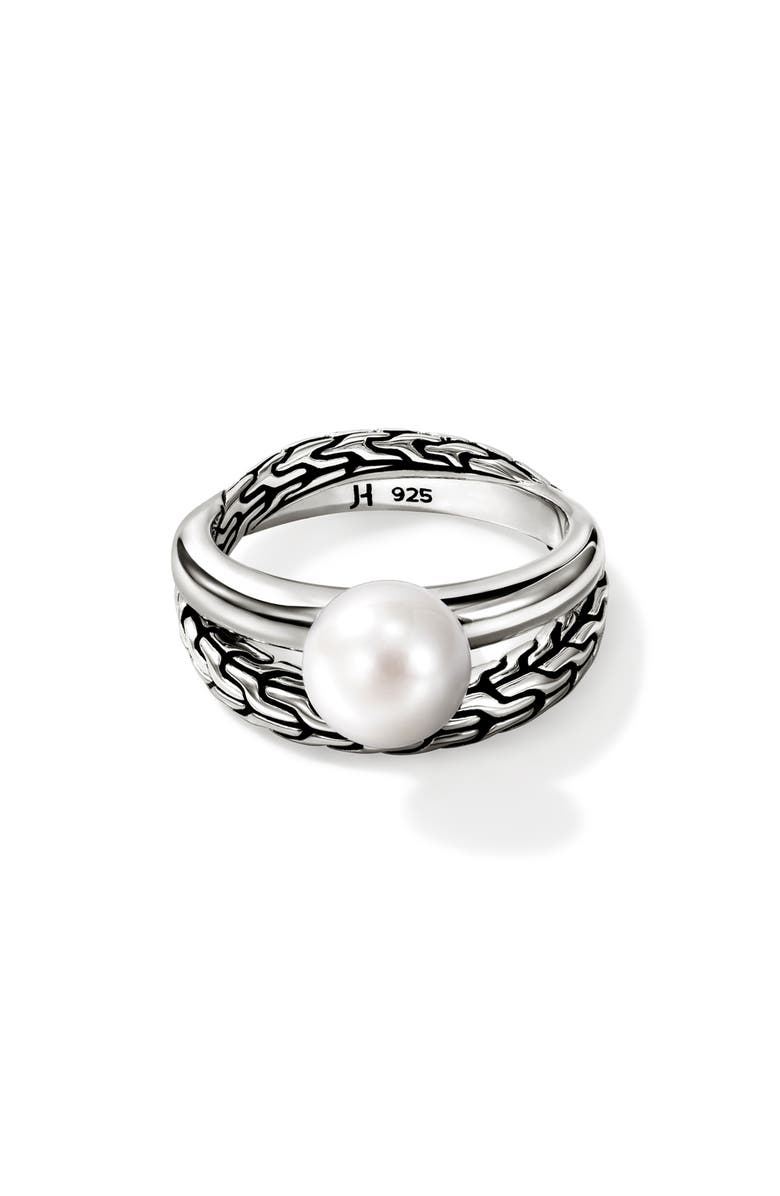 John Hardy JH Essentials Pearl Ring, Main, color, Silver/Pearl