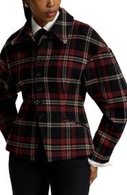 Polo Ralph Lauren Plaid Tweed Sculpted Jacket