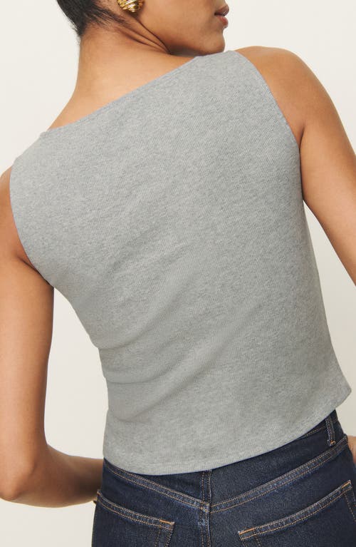 Reformation Hudson Knit Top In Heather Grey