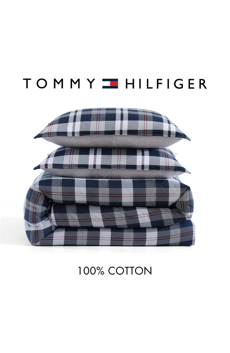 Tommy Hilfiger Dream Madras Cotton Percale Comforter & Shams Set, Alternate, color, Dark Blue