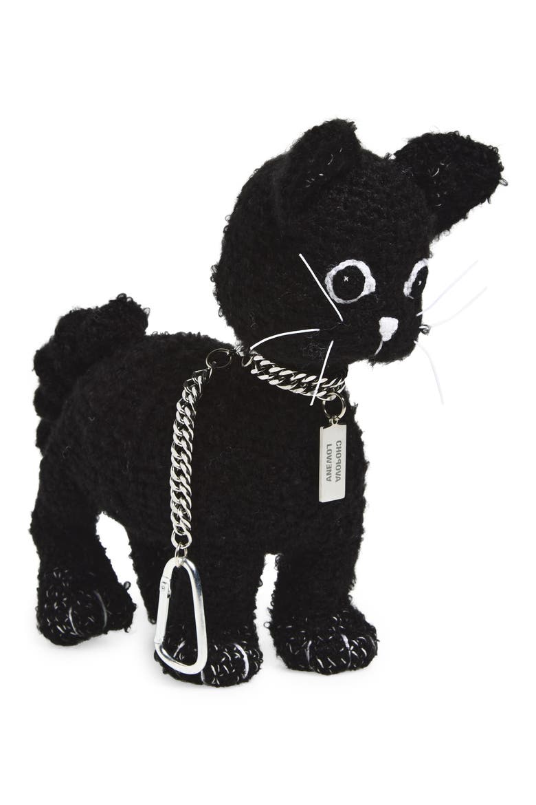 Kitten Pet Keychain, Main, color, BLACK
