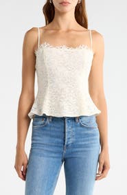 AFRM Ari Peplum Lace Camisole
