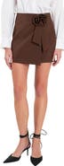 Endless Rose Rosette Faux Wrap Miniskirt