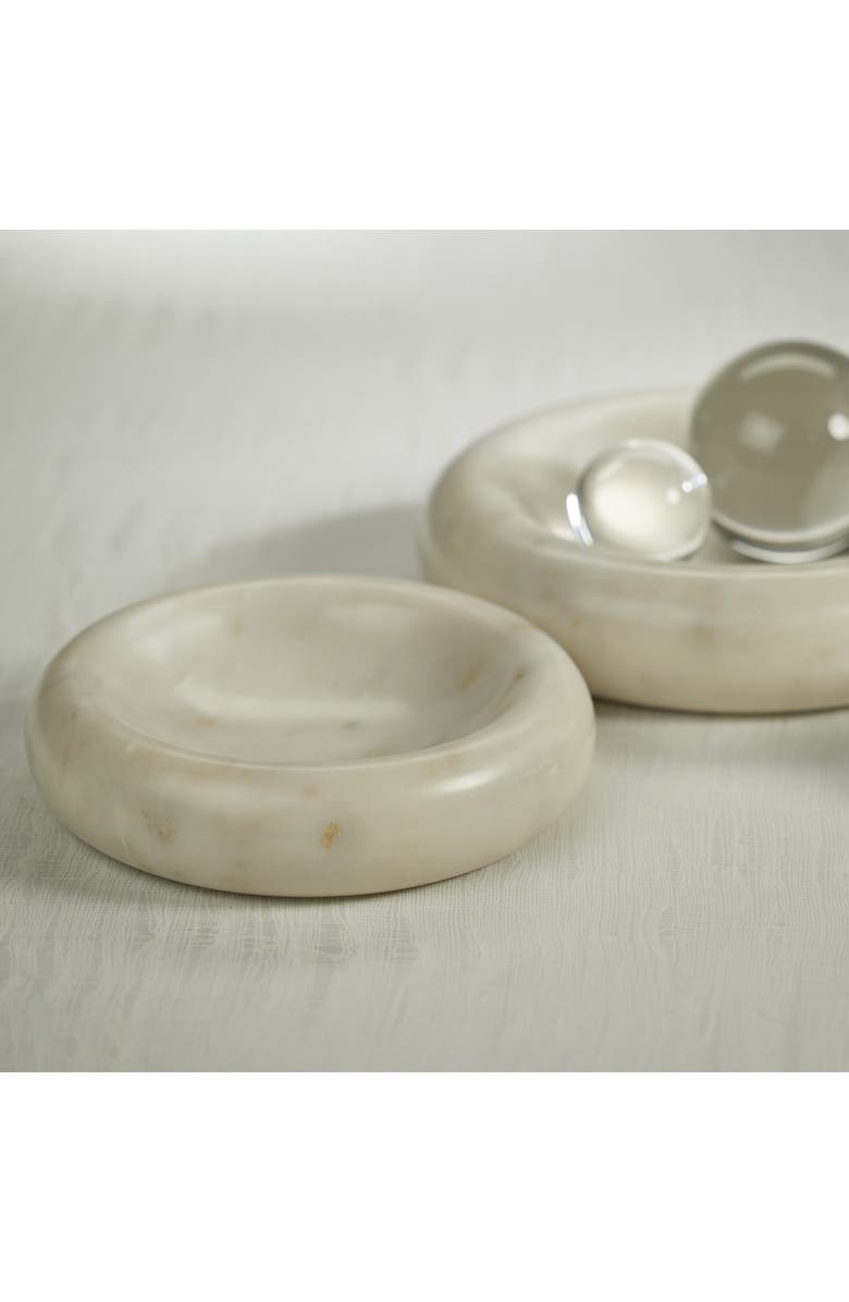 Zodax Monza Curved Round Marble Bowl, Alternate, color, White