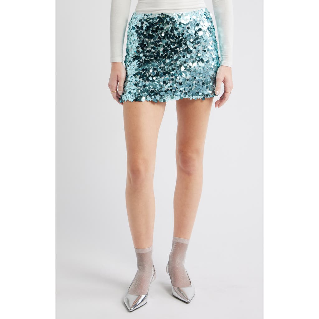 Bp. Sequin Miniskirt In White