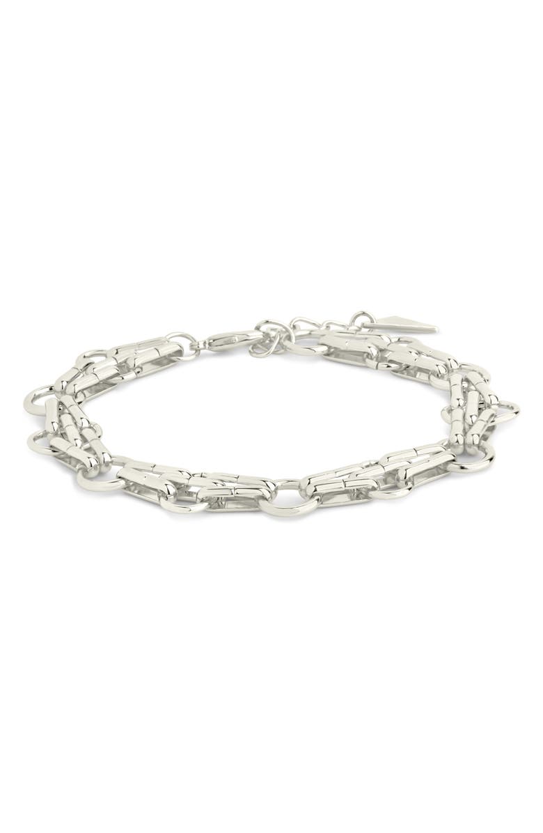 Sterling Forever Asher Chain Bracelet, Alternate, color, Silver