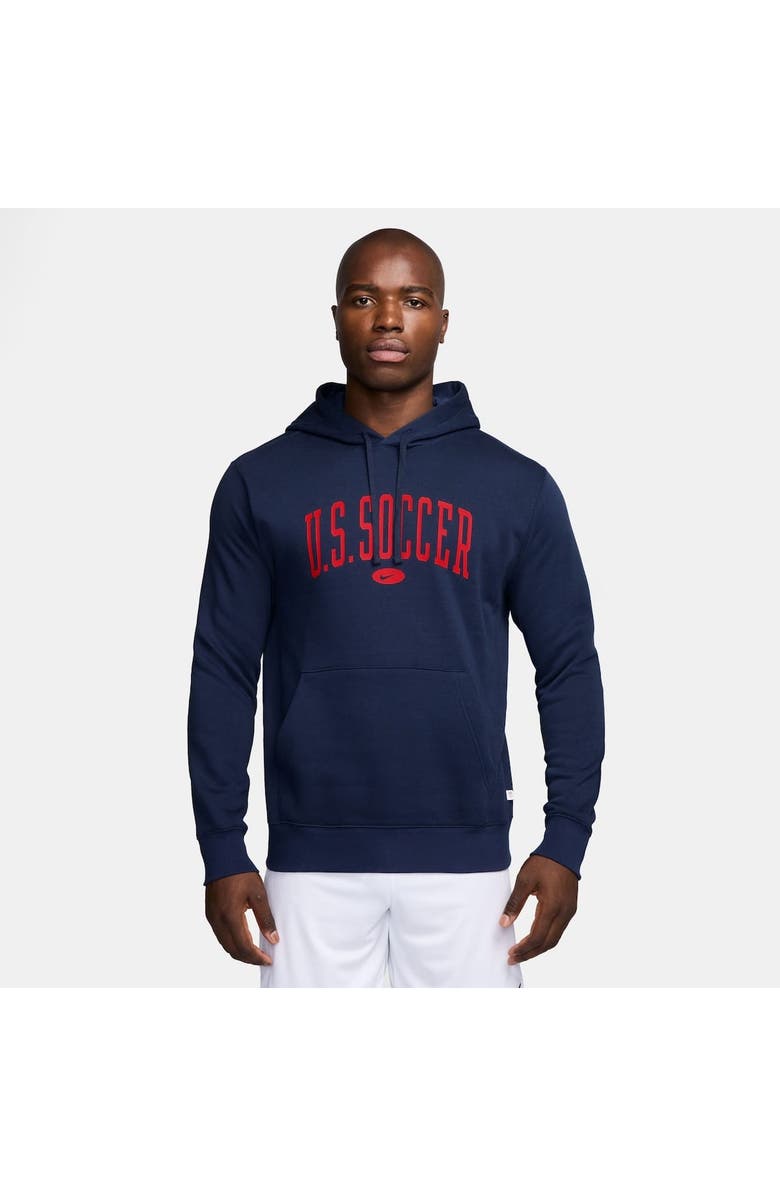 Nike Men's Nike  Navy USMNT Club Fleece Pullover Hoodie, Main, color, 