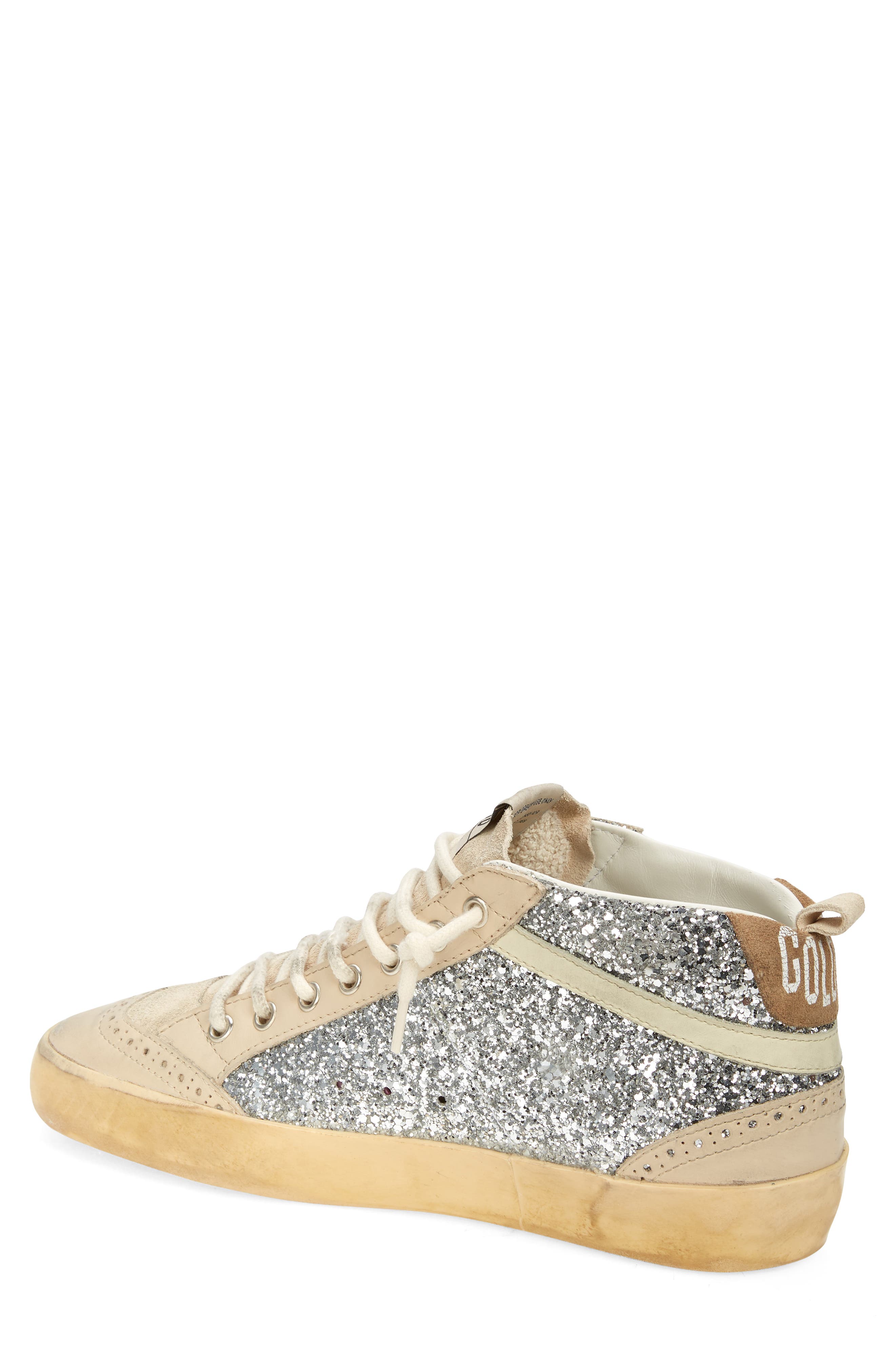 Golden Goose Mid Star Glitter Sneaker, Alternate, color, 