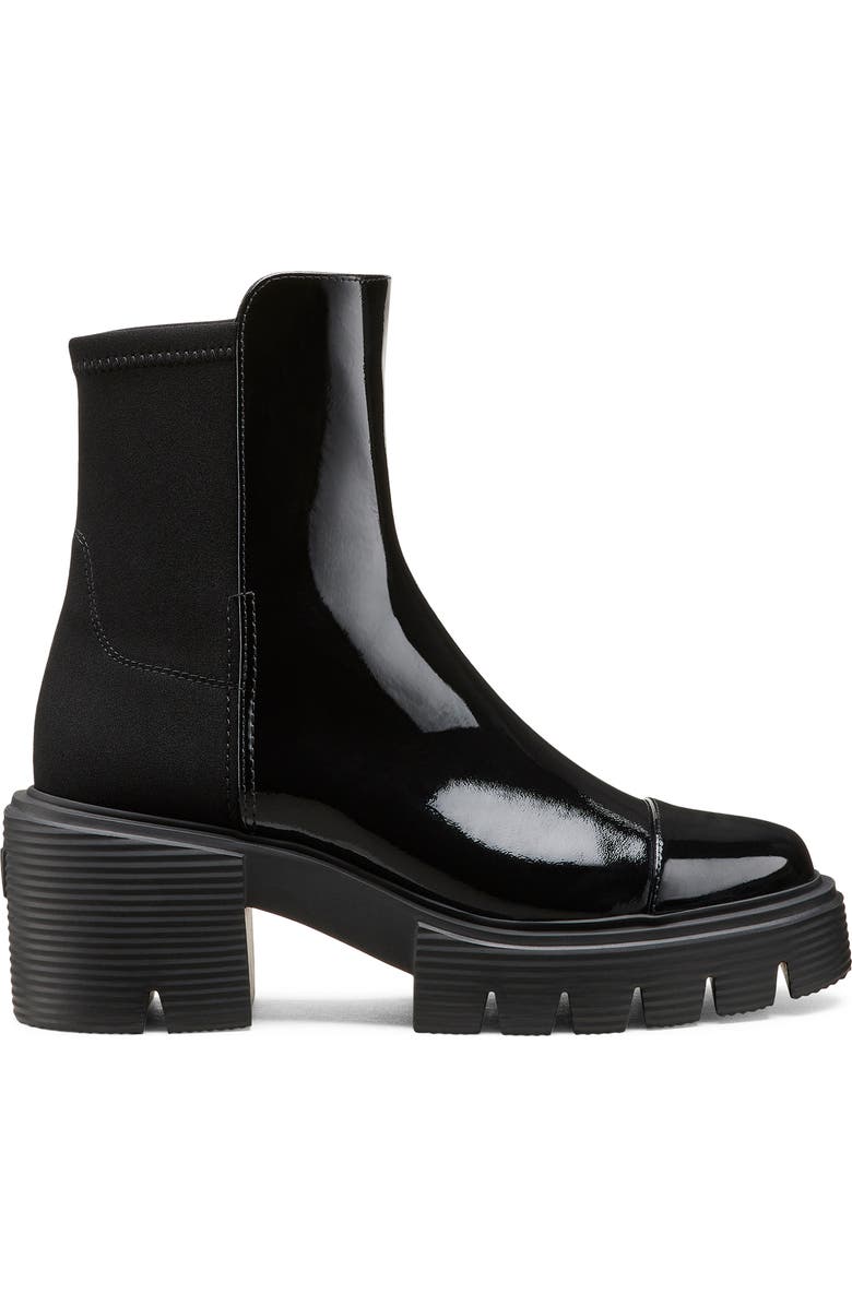 Stuart Weitzman Soho Bootie, Alternate, color, Black Patent
