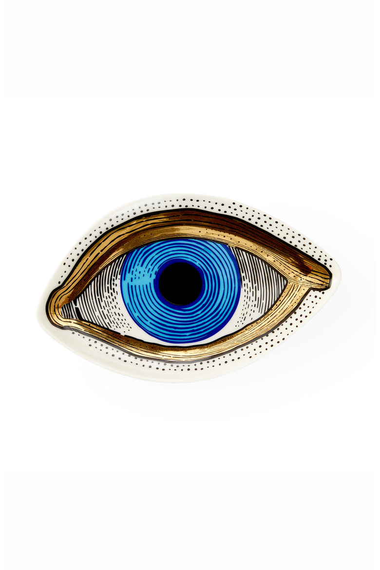 Eye Trinket Decorative Tray, Main, color, Blue / Gold