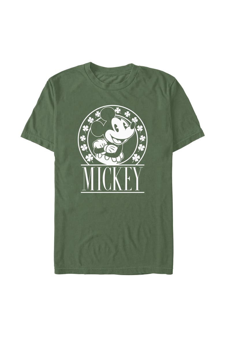 Men's St. Patrick's Day Shamrock Circle T-Shirt, Alternate, color, Moss
