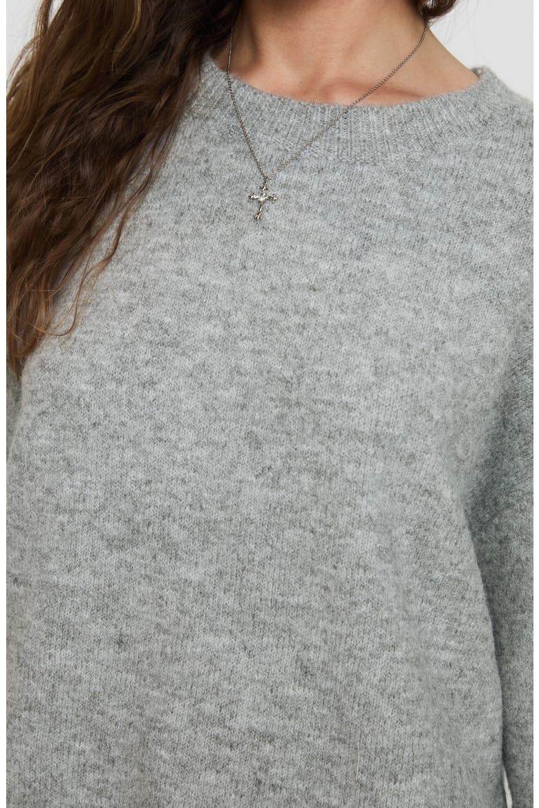 Ryanna Oversize Crewneck Sweater, Alternate, color, GREY