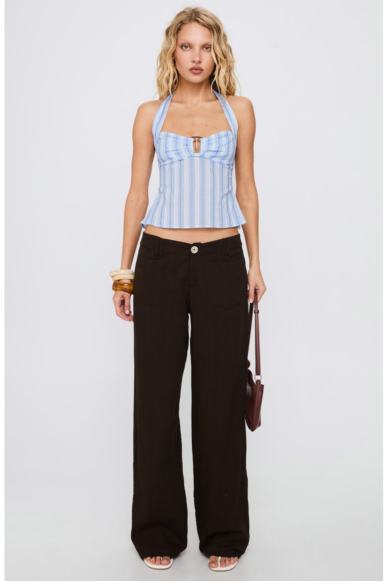 Isabetta Halter Top, Alternate, color, BLUE STRIPE