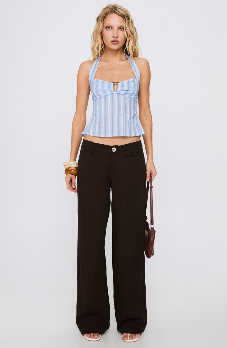 Princess Polly Isabetta Halter Top, Alternate, color, Blue Stripe