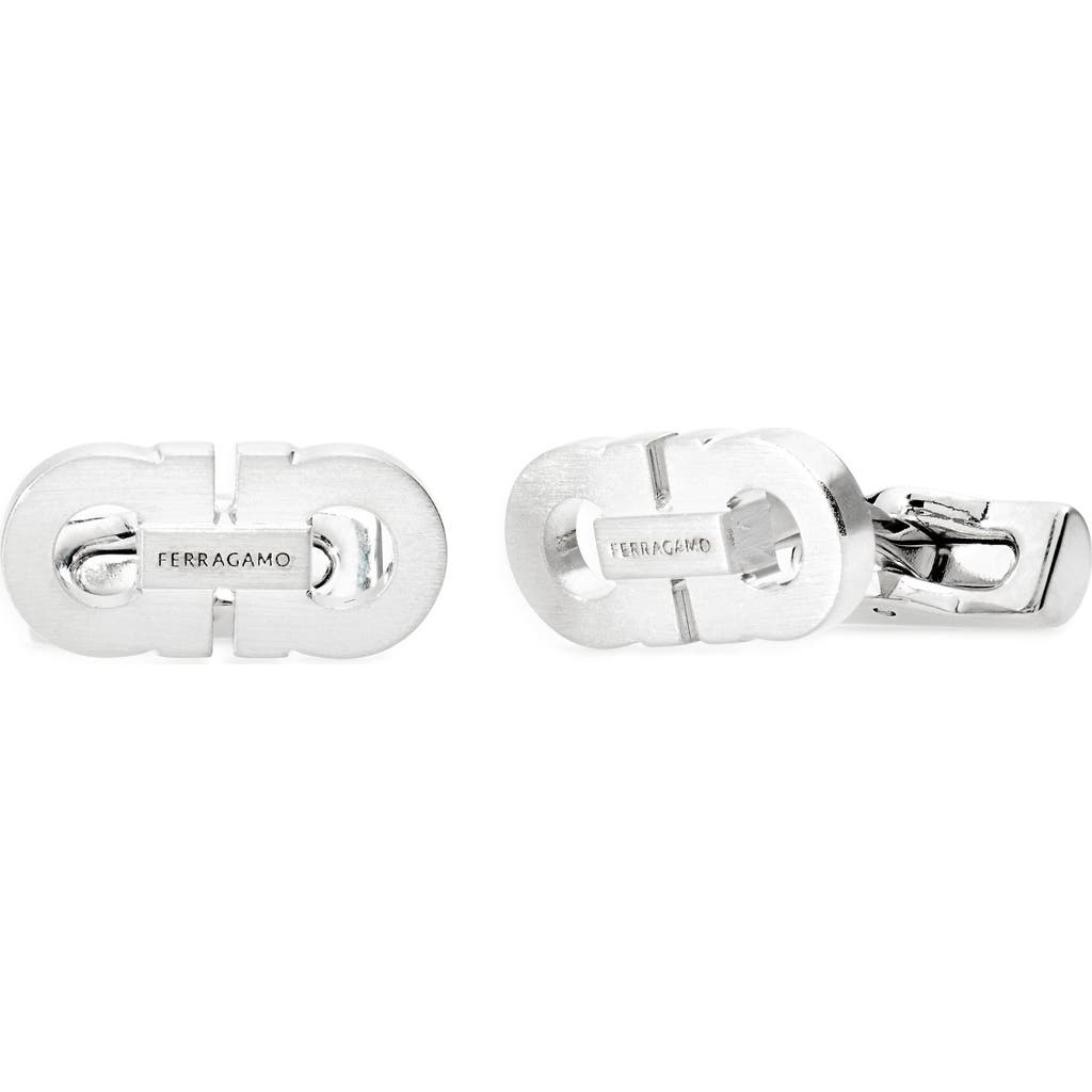 Ferragamo Double Gancio Cuff Links In Metallic