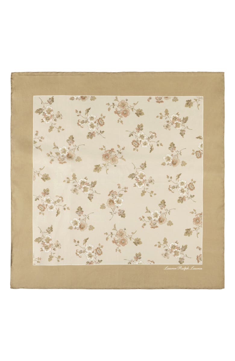 Lauren Ralph Lauren Small Floral Silk Square Scarf, Alternate, color,