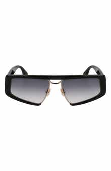 Victoria Beckham Classic Logo 57mm Gradient Modified Rectangular Sunglasses