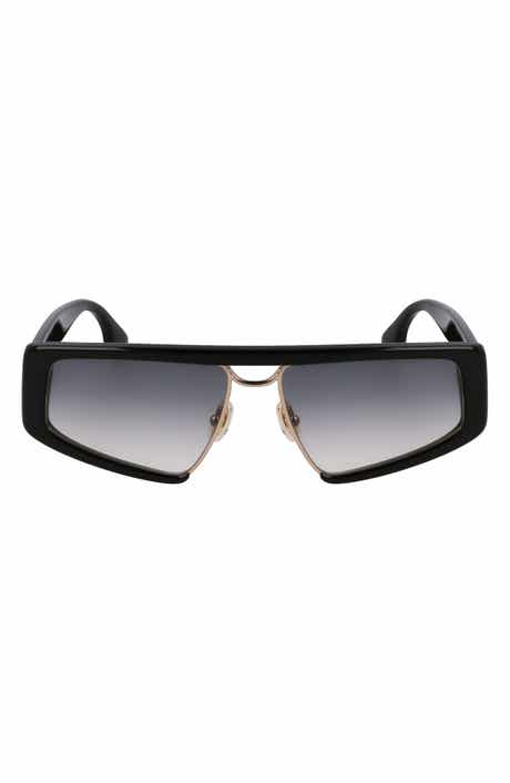 Victoria Beckham Classic Logo 57mm Gradient Modified Rectangular Sunglasses