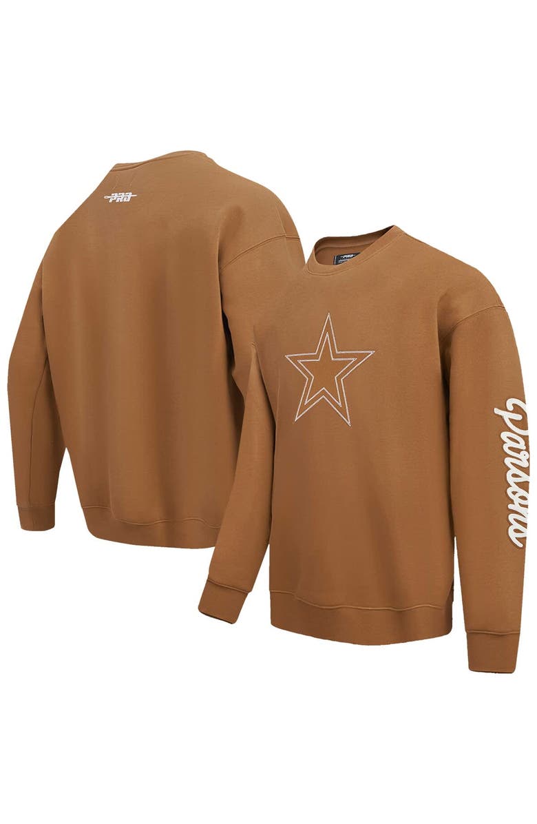 PRO STANDARD Men's Pro Standard Micah Parsons Brown Dallas Cowboys Pullover Crewneck Sweatshirt, Main, color, 