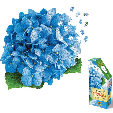 I Am Hydrangea 350 Piece Puzzle Floral Shaped Jigsaw, 22 X 22