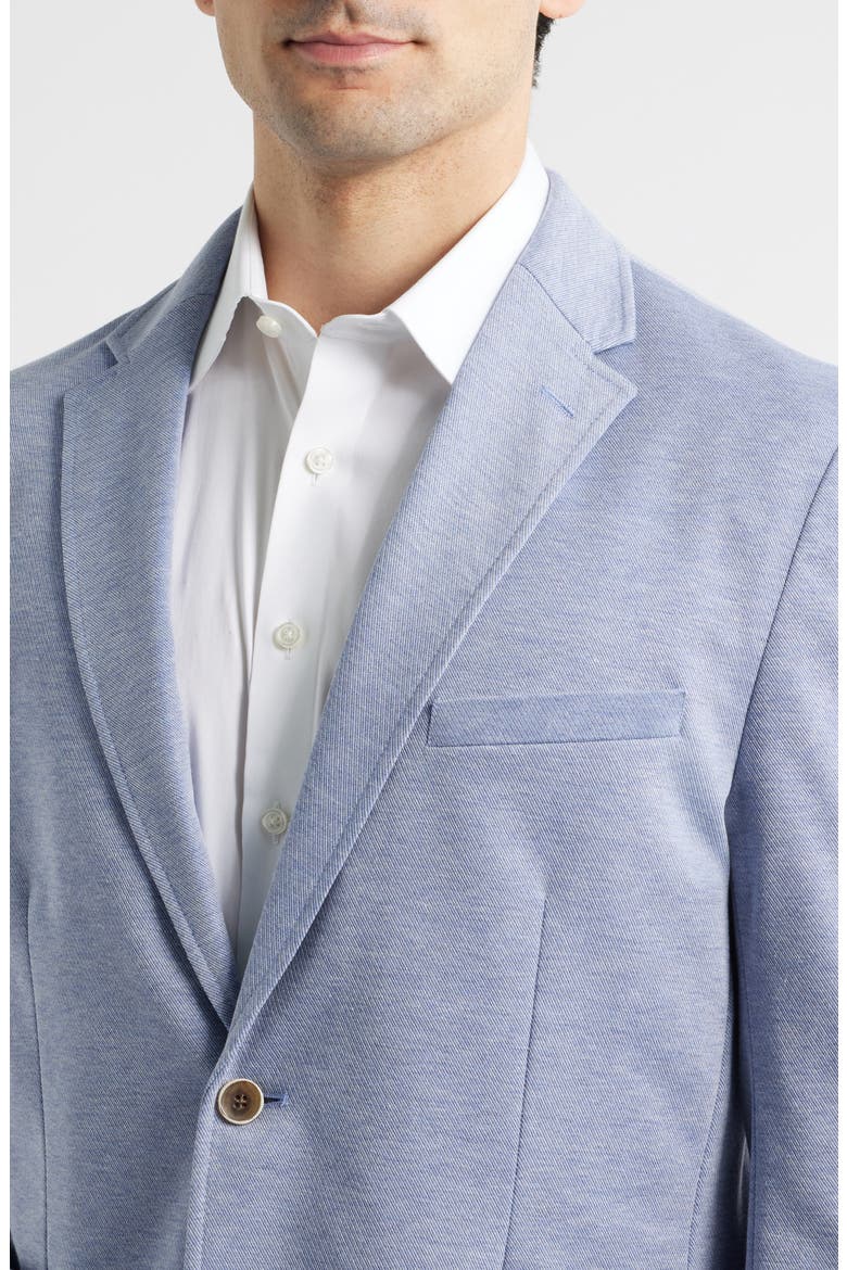 Heathered Stretch Twill Sport Coat, Alternate, color, BLUE