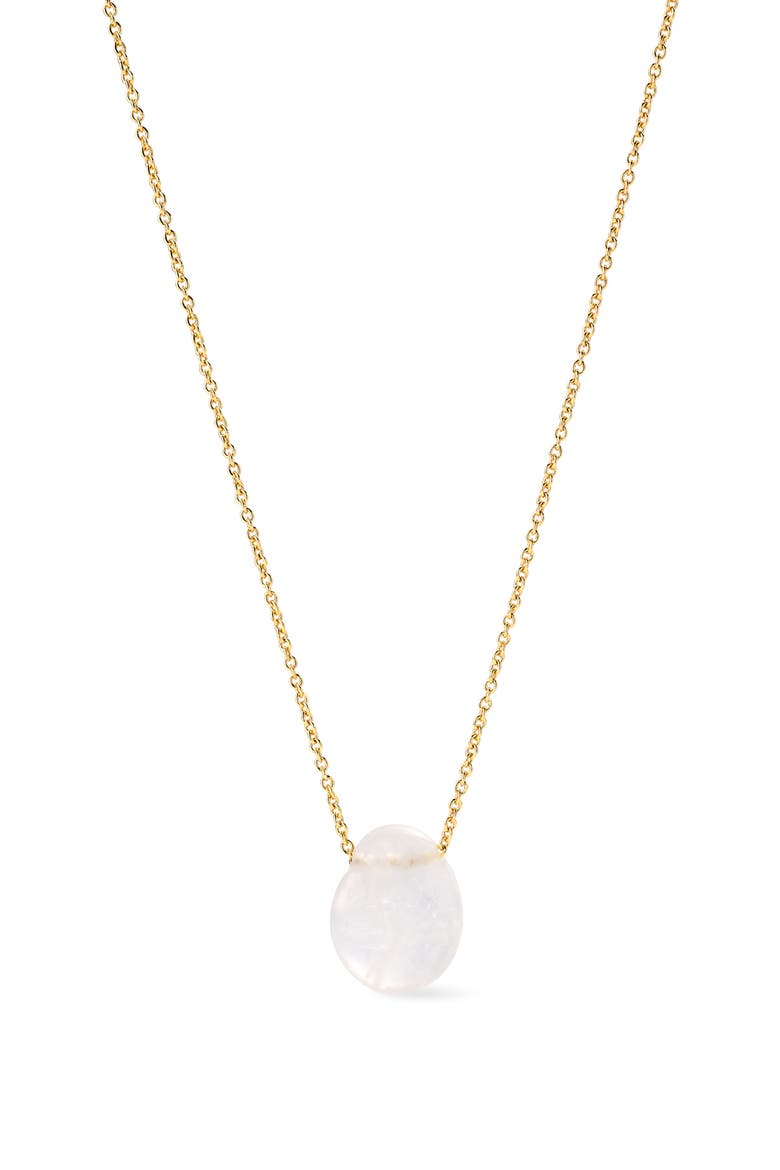 Pebble Mini Pendant Necklace, Main, color, GOLD / CLEAR