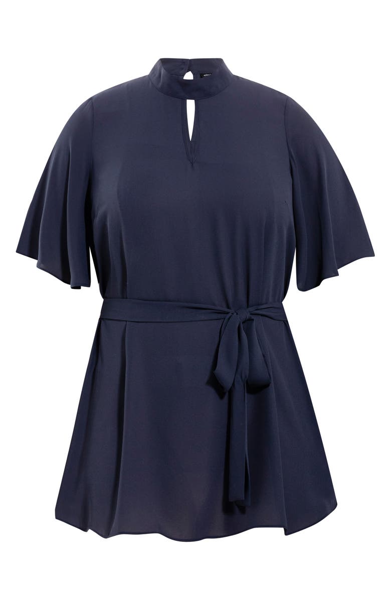 City Chic Tie Waist Tunic, Alternate, color, 