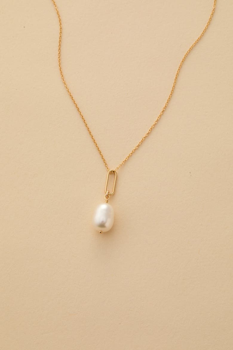 Sadie Pearl Necklace, Alternate, color, Gold