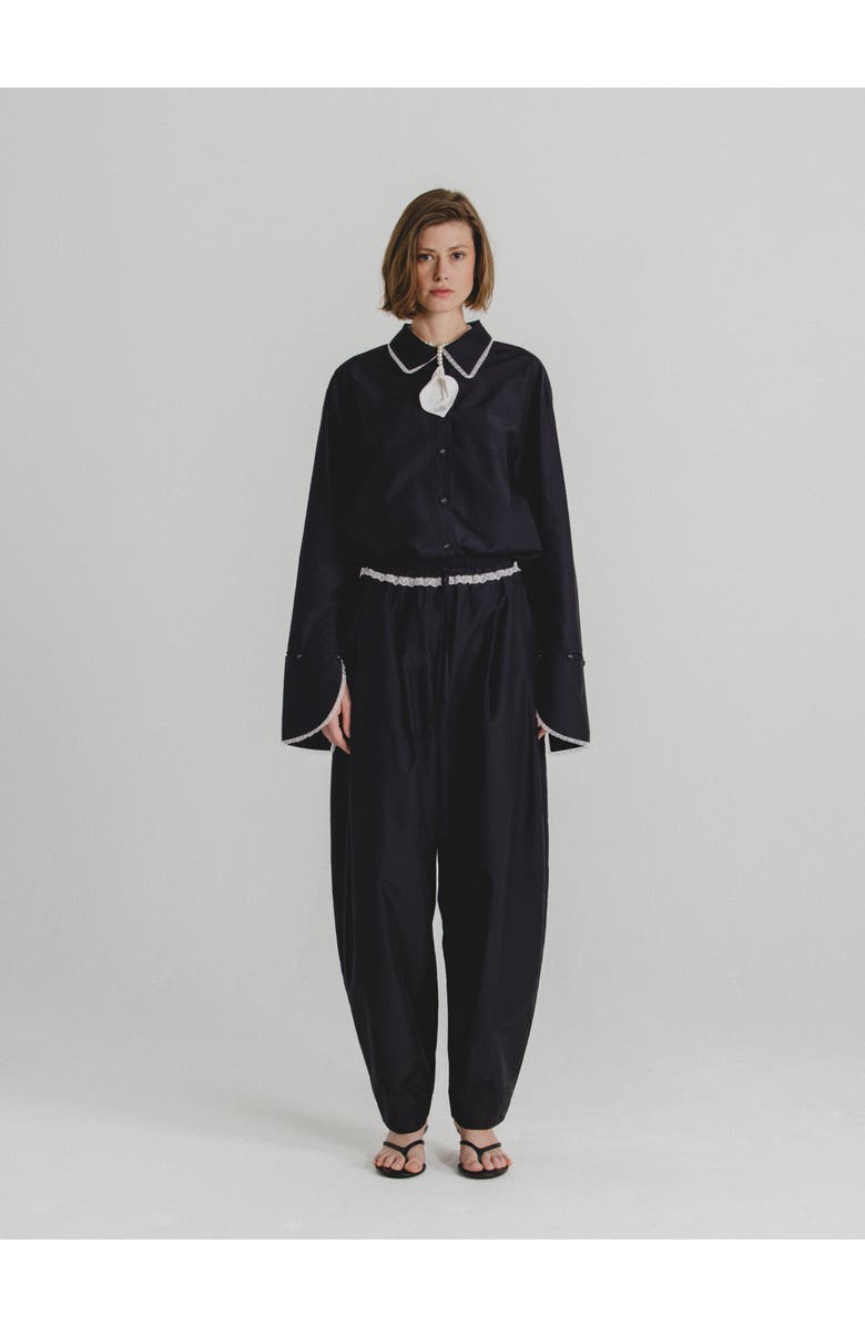 Alas Silk Cotton Pants, Alternate, color, Black