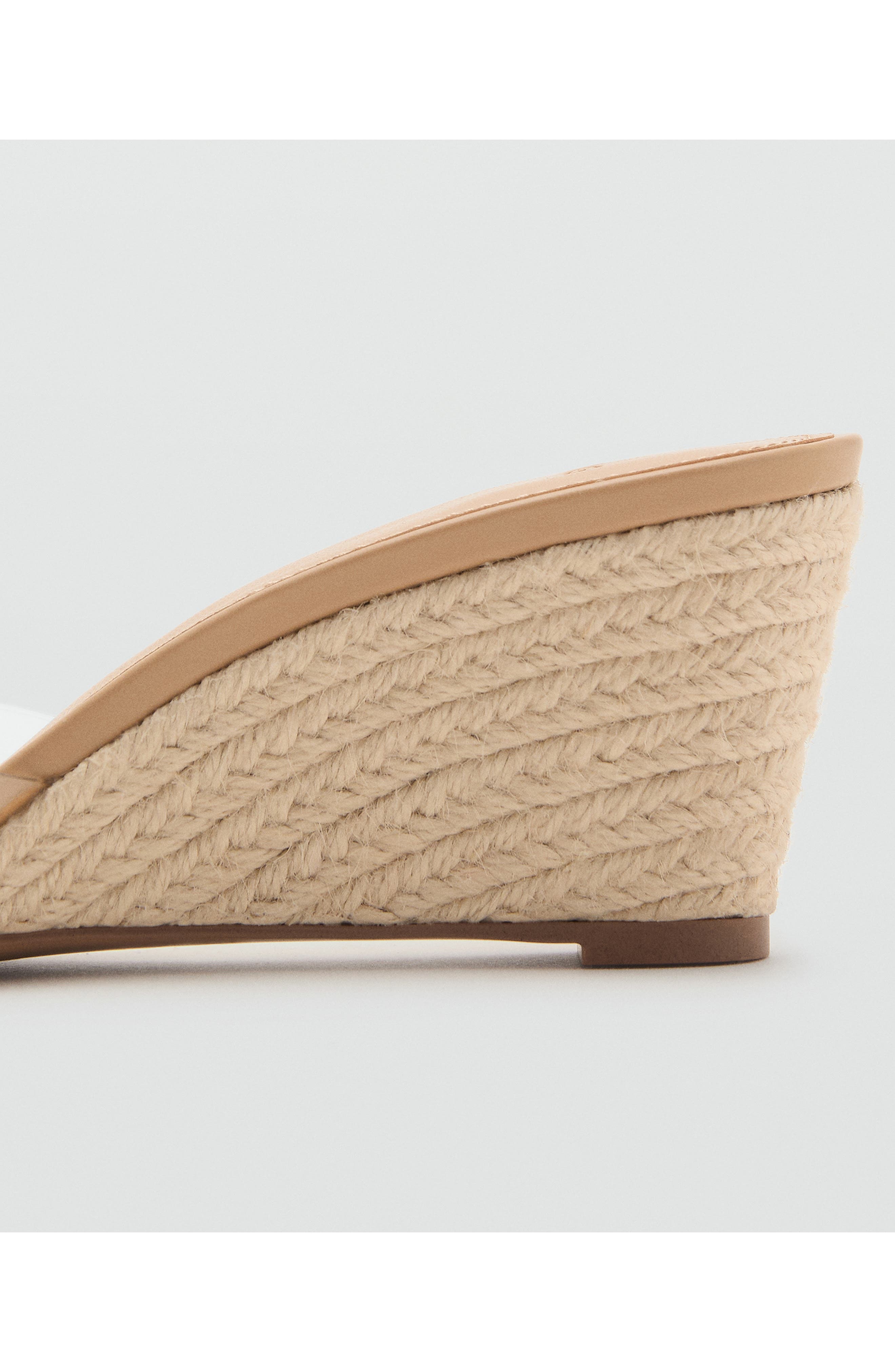 MANGO Espadrille Wedge Slide Sandal, Alternate, color, 