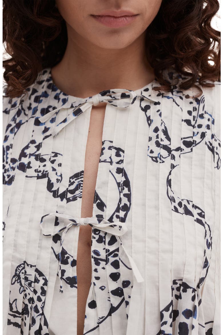 Pleated Cotton Short Pajamas, Alternate, color, JAG CREAM