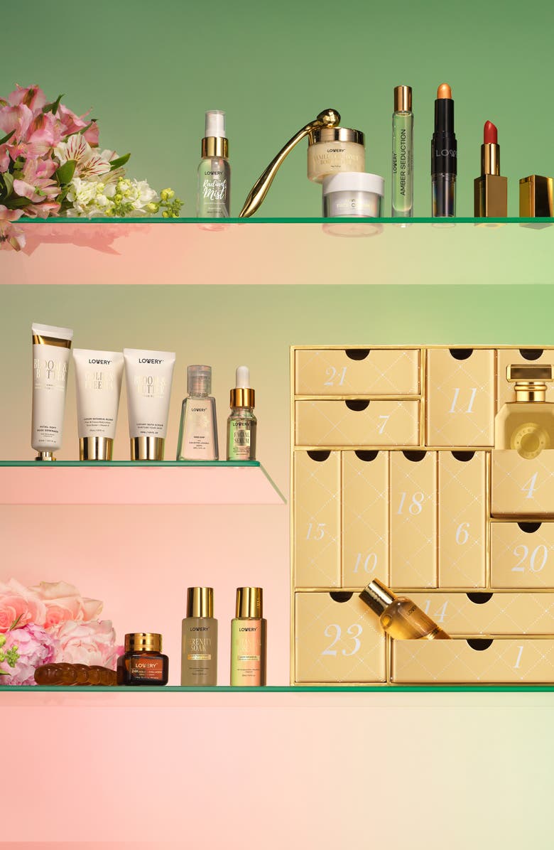 Lovery 24-Pc. Limited-Edition Advent Calendar Beauty and Skincare Luxury Gift Set, Alternate, color, Gold, Multi