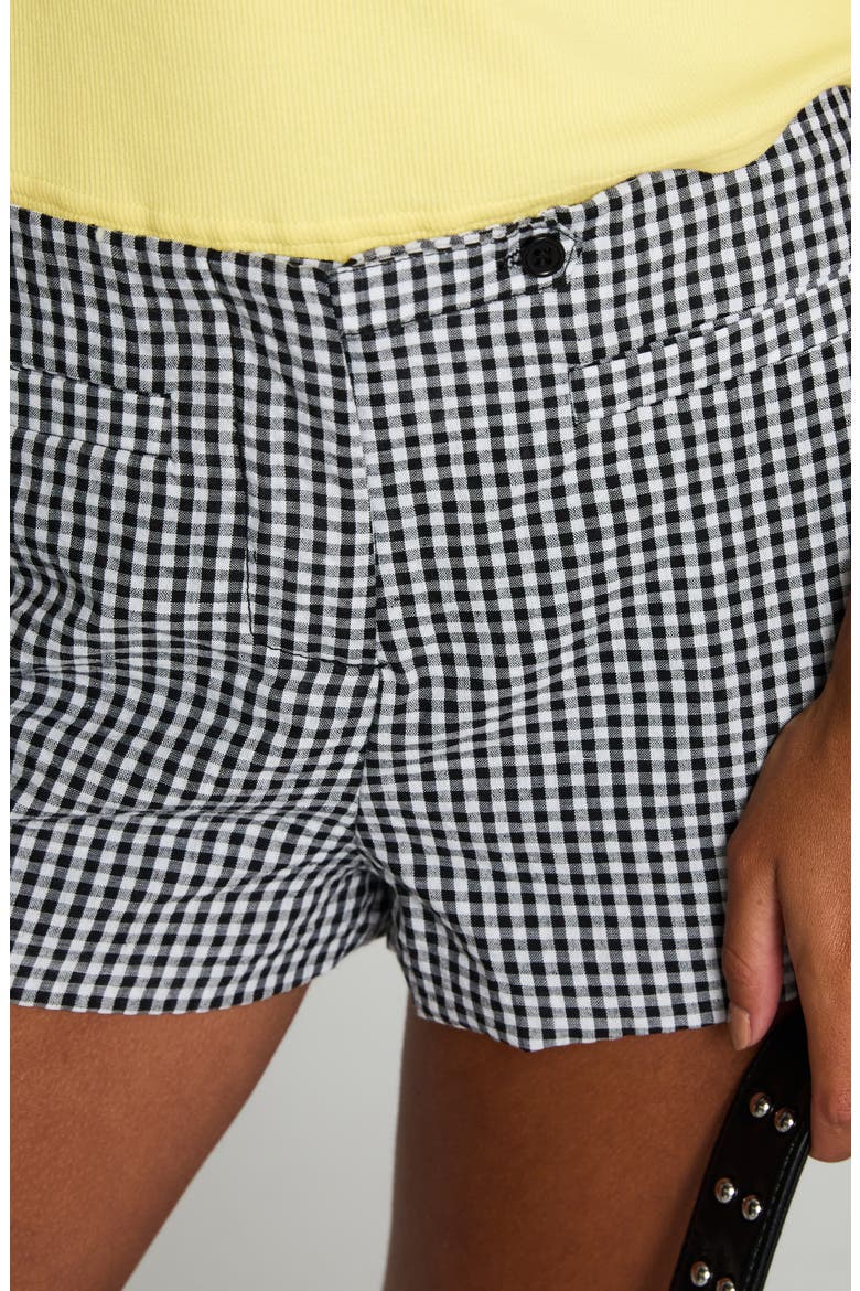 Hot Commodity Micro Shorts, Alternate, color, BLACK GINGHAM