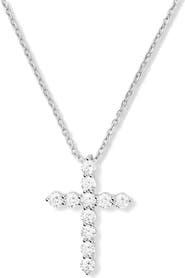 Melinda Maria Oh She Fancy Small Cubic Zirconia Cross Pendant Necklace