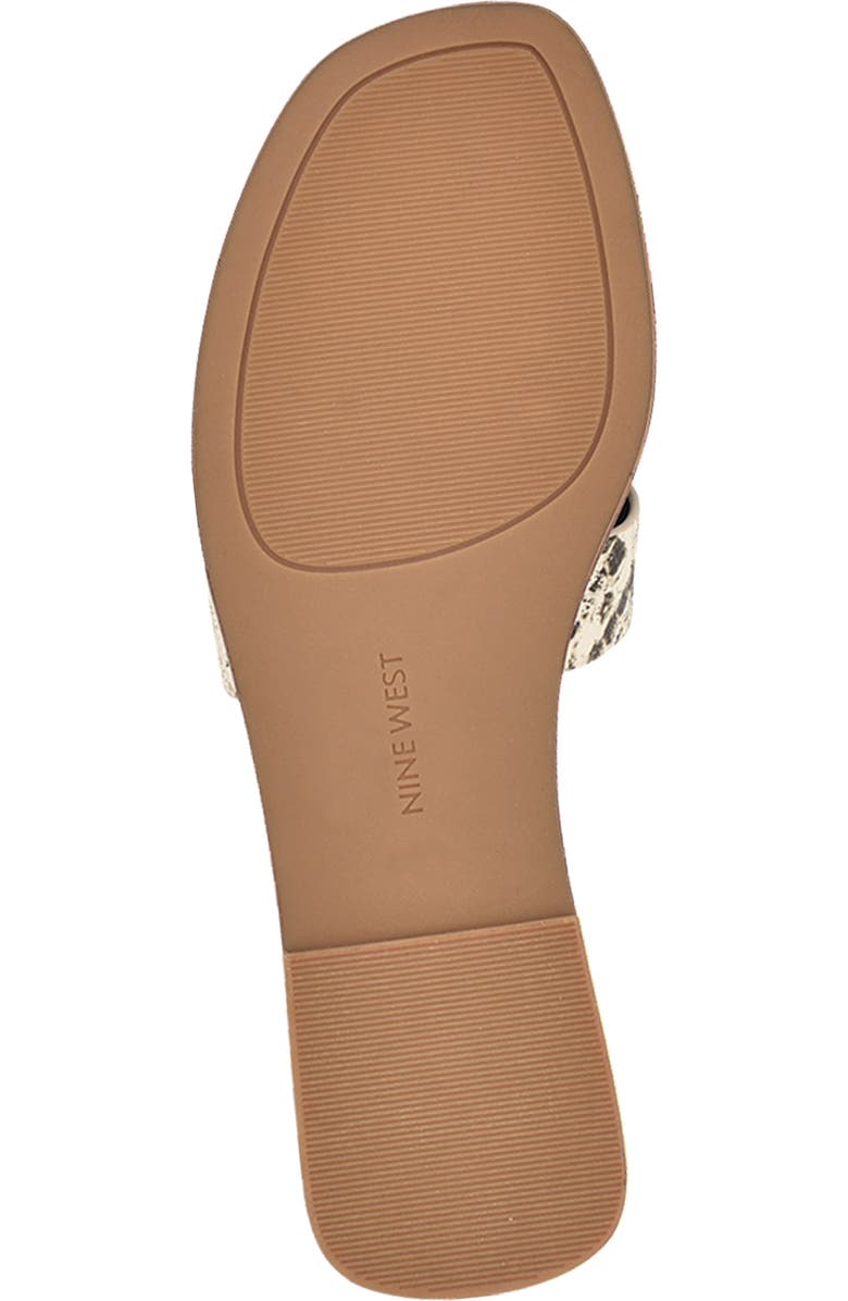 Nine West Giny Slide Sandal, Alternate, color, Light Natural Embossed