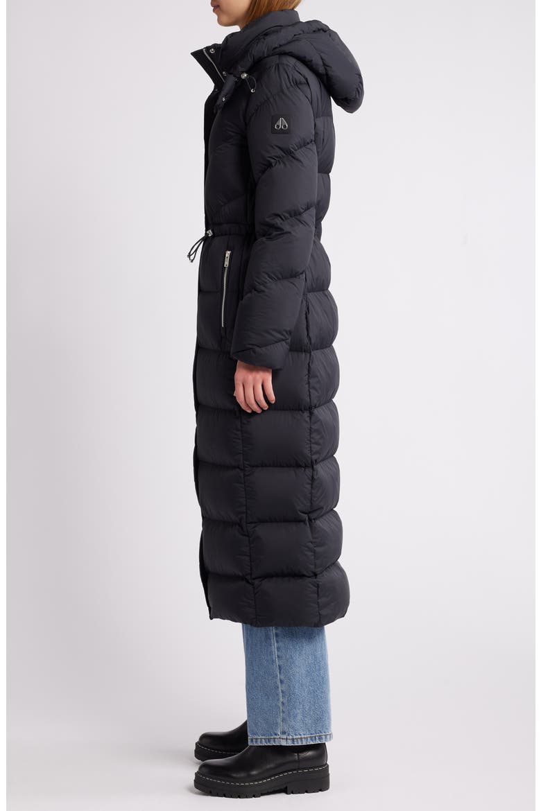 Belle Cote Long 800 Fill Power Down Puffer Jacket, Alternate, color, BLACK